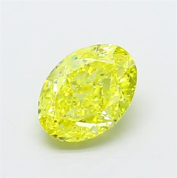 1.14 Ct. Fancy Vivid  Yellow Oval Lab Grown Diamond