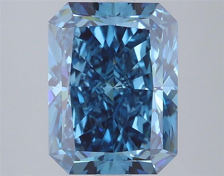 3.01 Ct. Fancy Vivid Blue Radiant Lab Grown Diamond