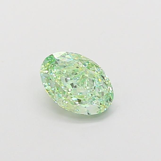 1.16 Ct. Fancy Vivid Green Oval Lab Grown Diamond