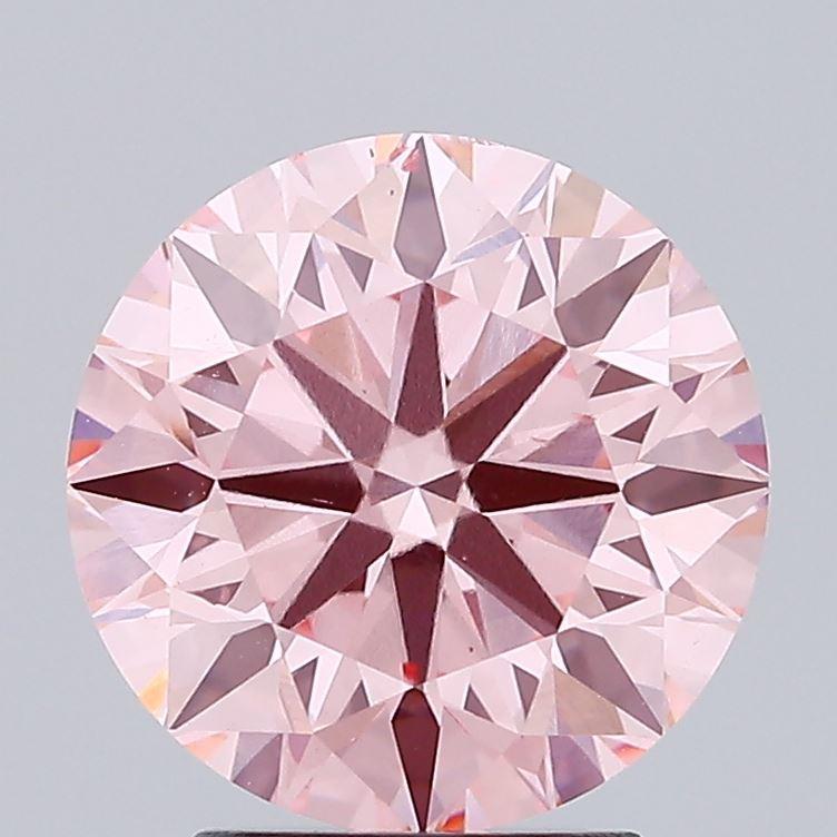 2.97 Ct. Fancy Intense Pink Round Lab Grown Diamond