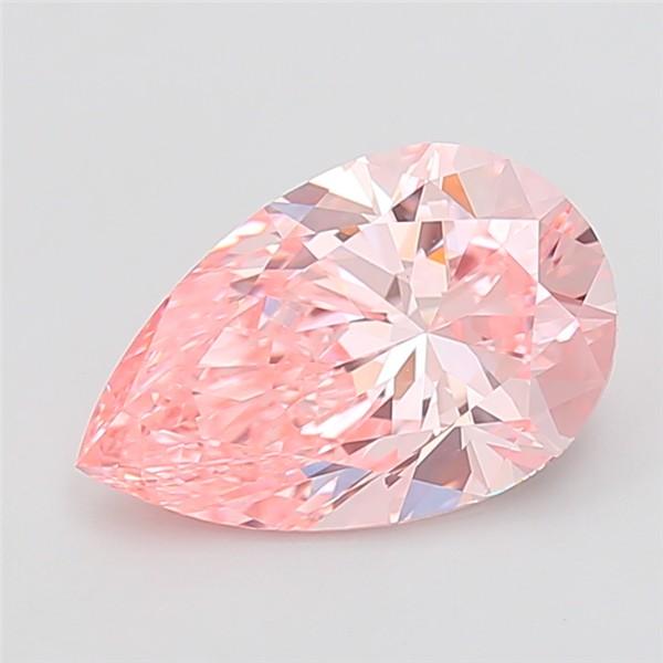 3.53 Ct. Fancy Vivid Pink Pear Lab Grown Diamond