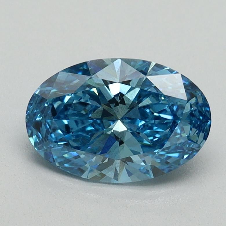 1.04 Ct. Fancy Vivid Malibu Blue Oval Lab Grown Diamond