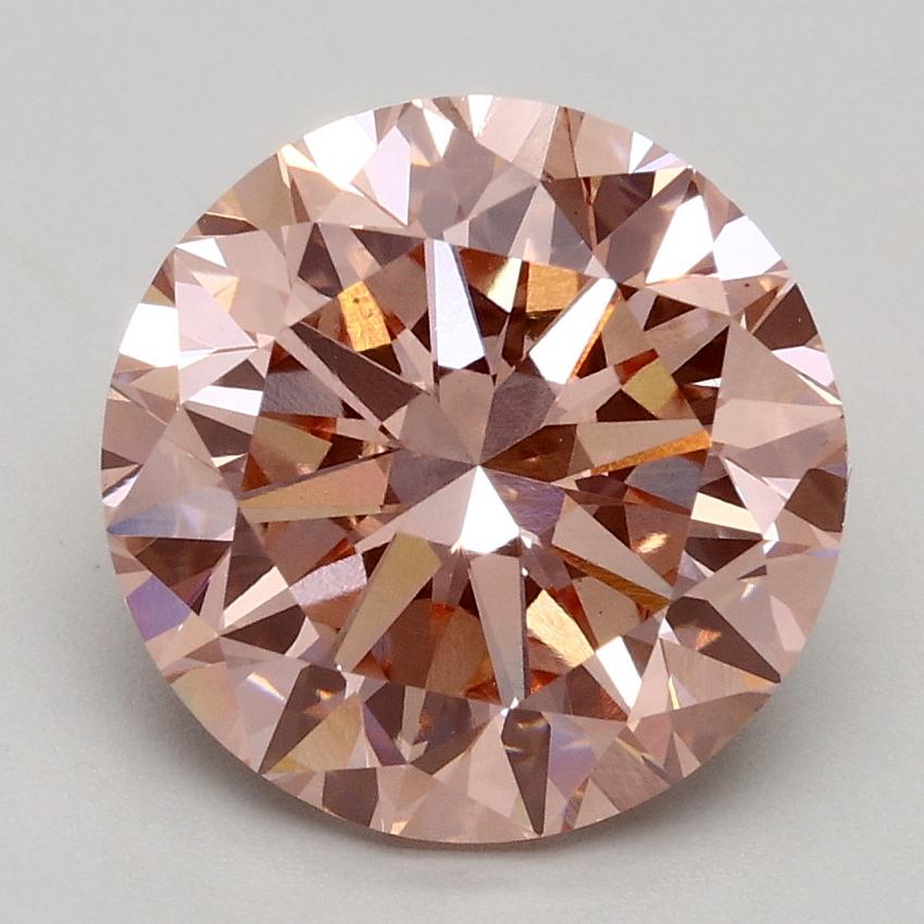 3.03 Ct. Fancy Intense Pink Round Lab Grown Diamond