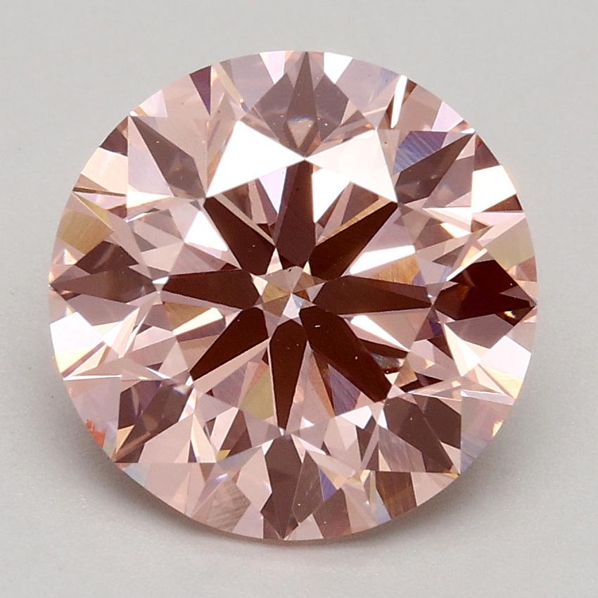 2.55 Ct. Fancy Intense Pink Round Lab Grown Diamond
