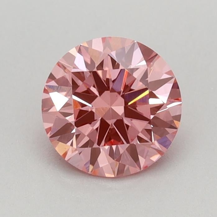 0.59 Ct. Fancy Vivid Pink Round Lab Grown Diamond