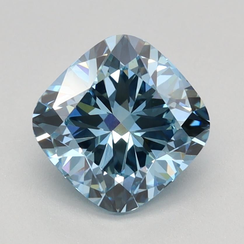 1.56 Ct. Fancy Vivid Blue Cushion Lab Grown Diamond