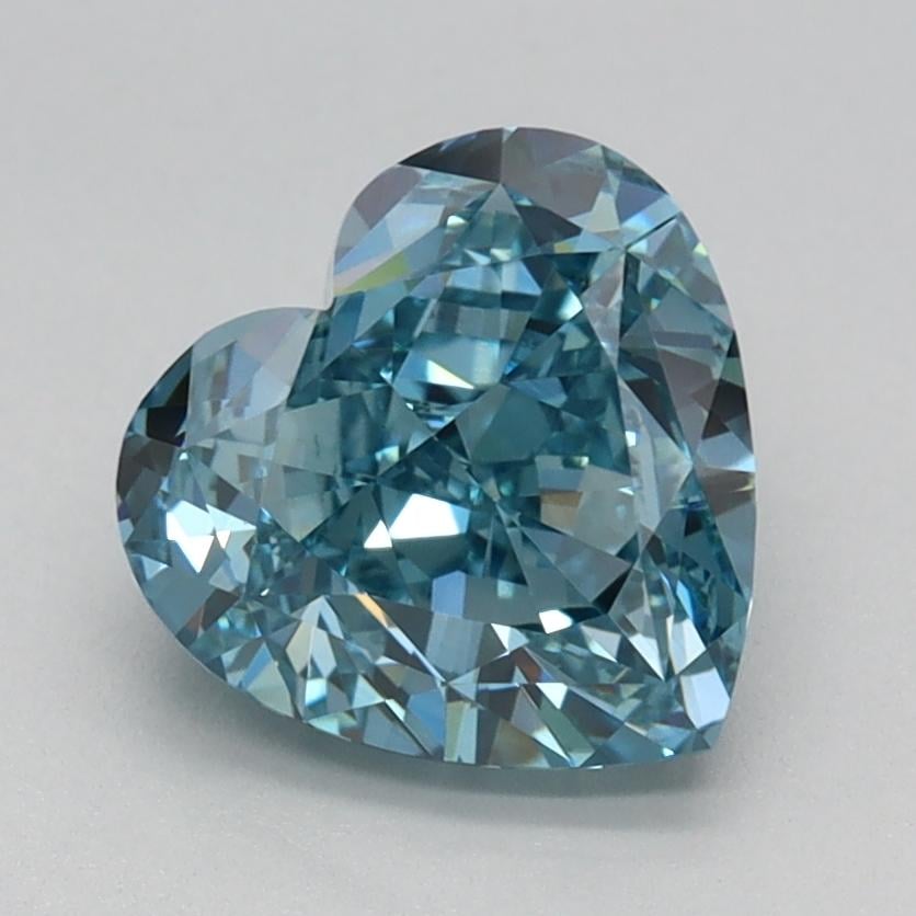 1.60 Ct. Fancy Vivid Blue Heart Lab Grown Diamond