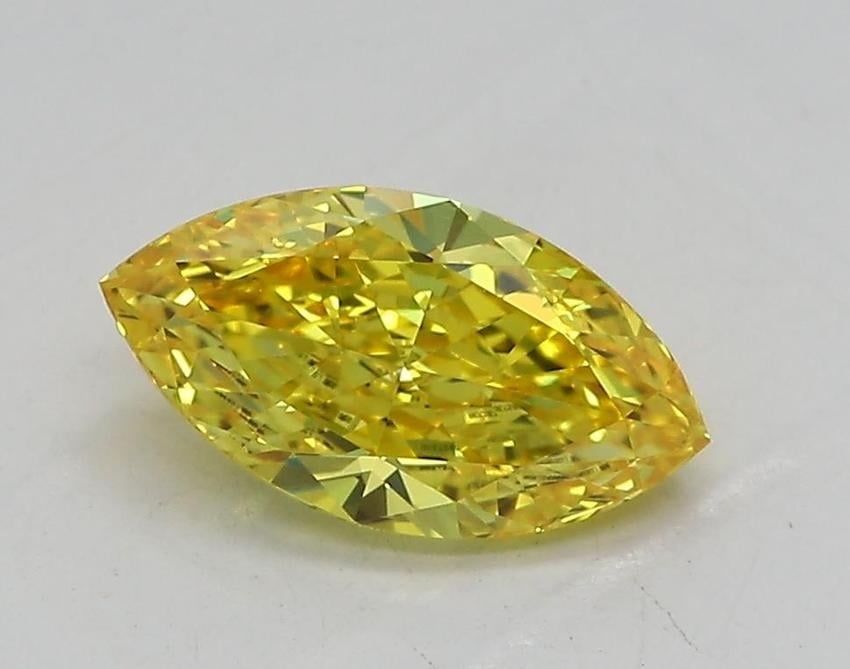 0.98 Ct. Fancy Vivid Yellow Marquise Lab Grown Diamond