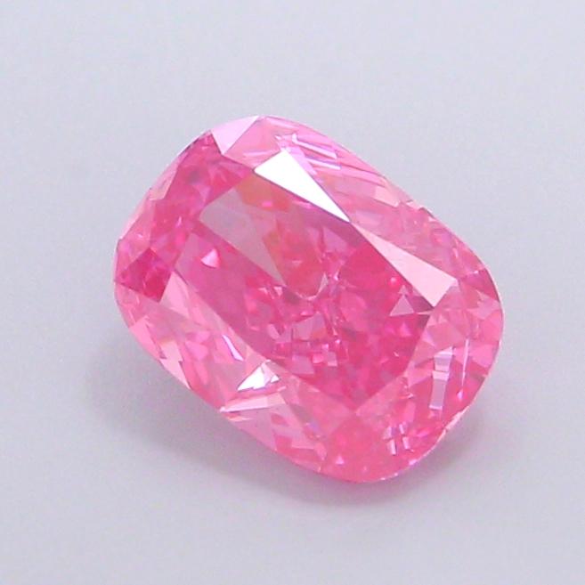 1.28 Ct. Fancy Vivid Pink Cushion Lab Grown Diamond