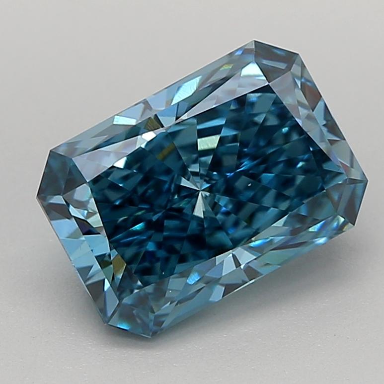 2.01 Ct. Fancy Vivid  Blue Radiant Lab Grown Diamond