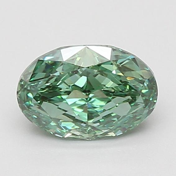 1.09 Ct. Fancy Vivid Green Oval Lab Grown Diamond