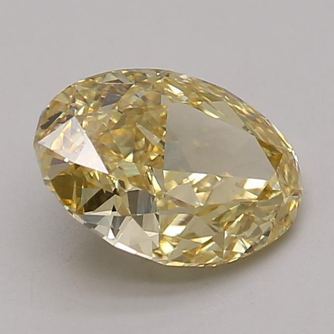 1.78 Ct. Fancy Vivid Yellow Oval Lab Grown Diamond