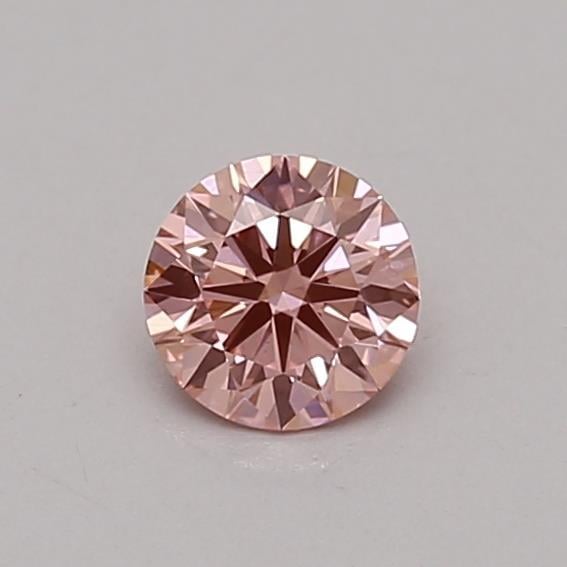 0.30 Ct. Fancy Vivid Pink Round Lab Grown Diamond