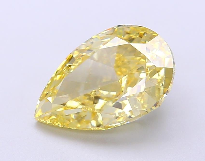 3.35 Ct. Fancy Intense  Yellow Pear Lab Grown Diamond