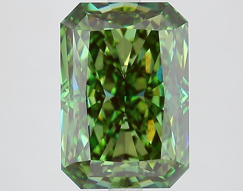 5.08 Ct. Fancy Vivid Green Radiant Lab Grown Diamond