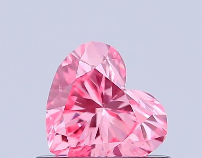0.50 Ct. Fancy Vivid Pink Heart Lab Grown Diamond
