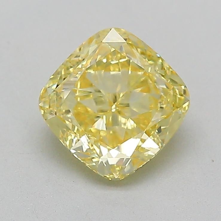 1.06 Ct. Fancy Intense  Yellow Cushion Lab Grown Diamond