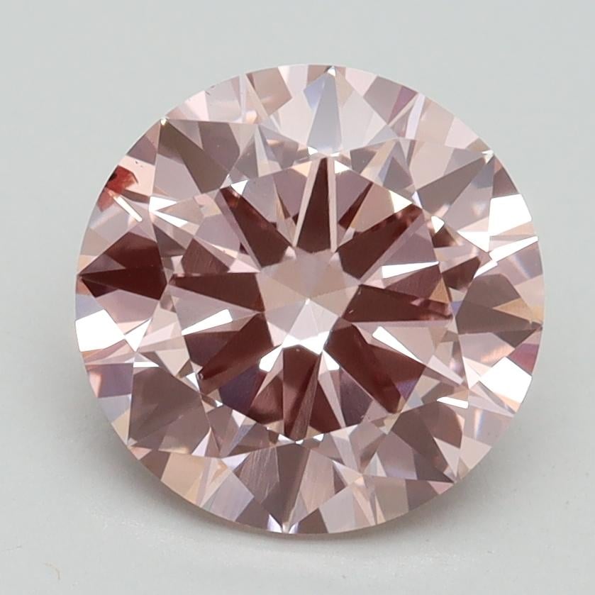 2.50 Ct. Fancy Intense Pink Round Lab Grown Diamond