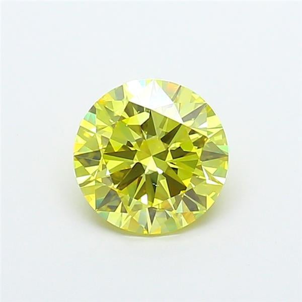 2.06 Ct. Fancy Intense Yellow Round Lab Grown Diamond