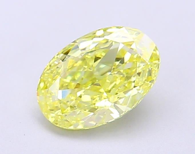 1.01 Ct. Fancy Vivid  Yellow Oval Lab Grown Diamond