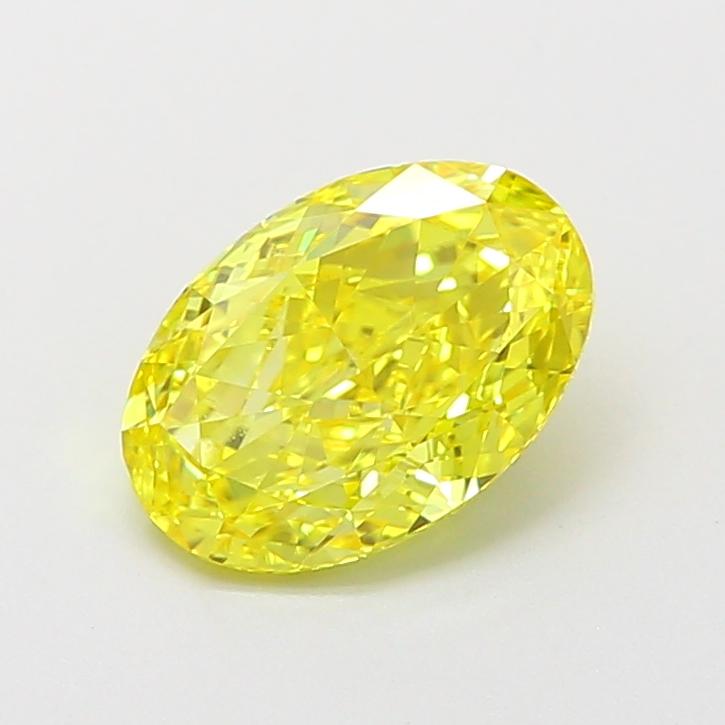 1.27 Ct. Fancy Vivid  Yellow Oval Lab Grown Diamond