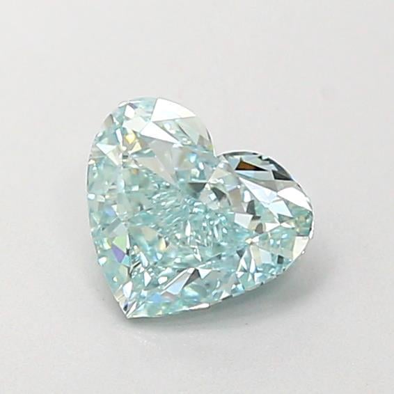 0.79 Ct. Fancy Intense  Green Heart Lab Grown Diamond