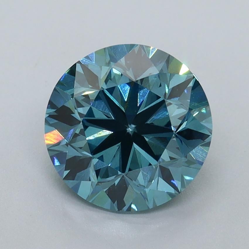 1.99 Ct. Fancy Vivid Blue Round Lab Grown Diamond