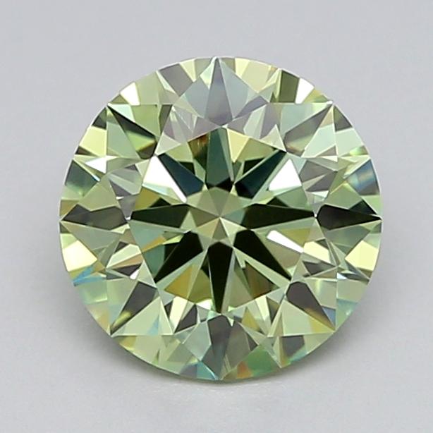1.03 Ct. Fancy Vivid  Green Round Lab Grown Diamond