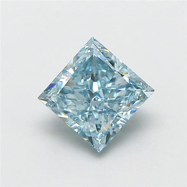1.07 Ct. Fancy Vivid Blue Princess Lab Grown Diamond