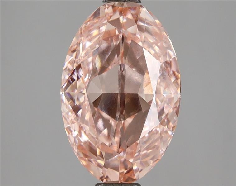 3.03 Ct. Fancy Vivid Pink Oval Lab Grown Diamond