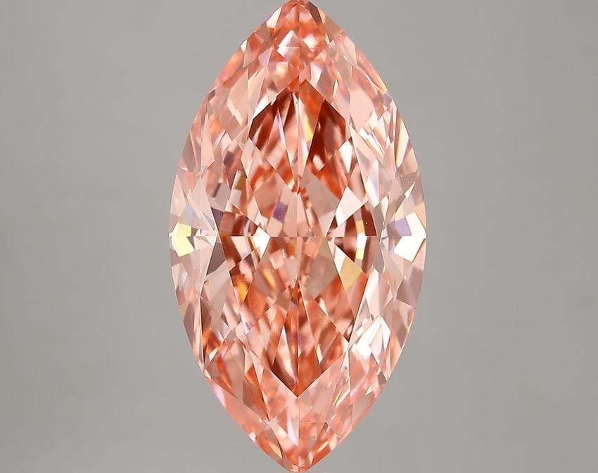 6.57 Ct. Fancy Pink Marquise Lab Grown Diamond
