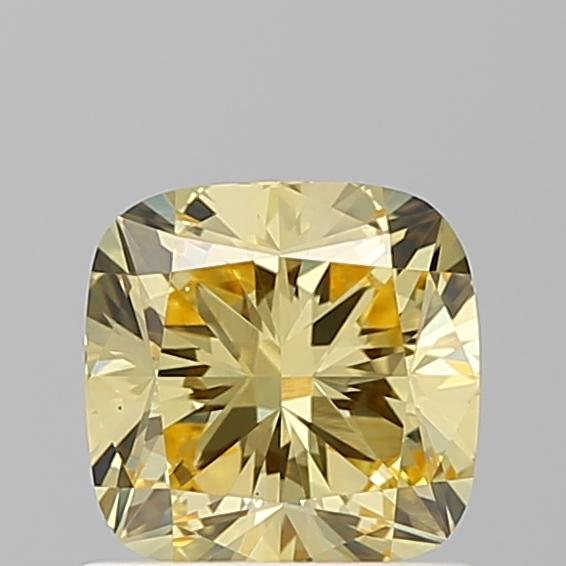 1.01 Ct. Fancy Intense Yellow Cushion Lab Grown Diamond