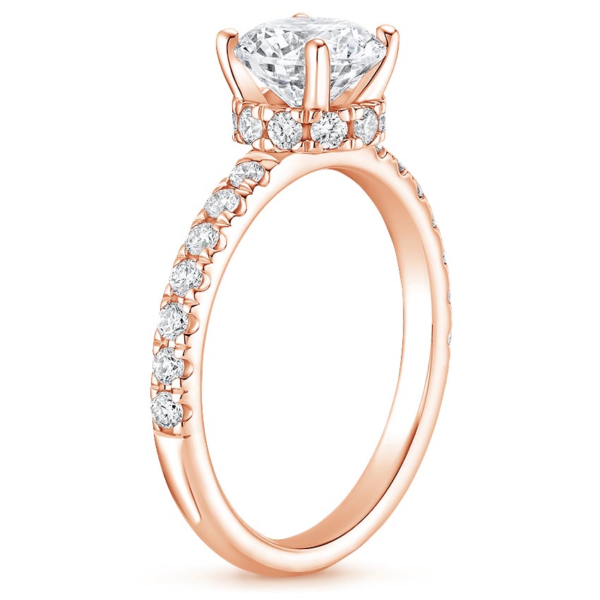 14K Rose Gold Constance Hidden Halo Diamond Ring (3/4 ct. tw.)