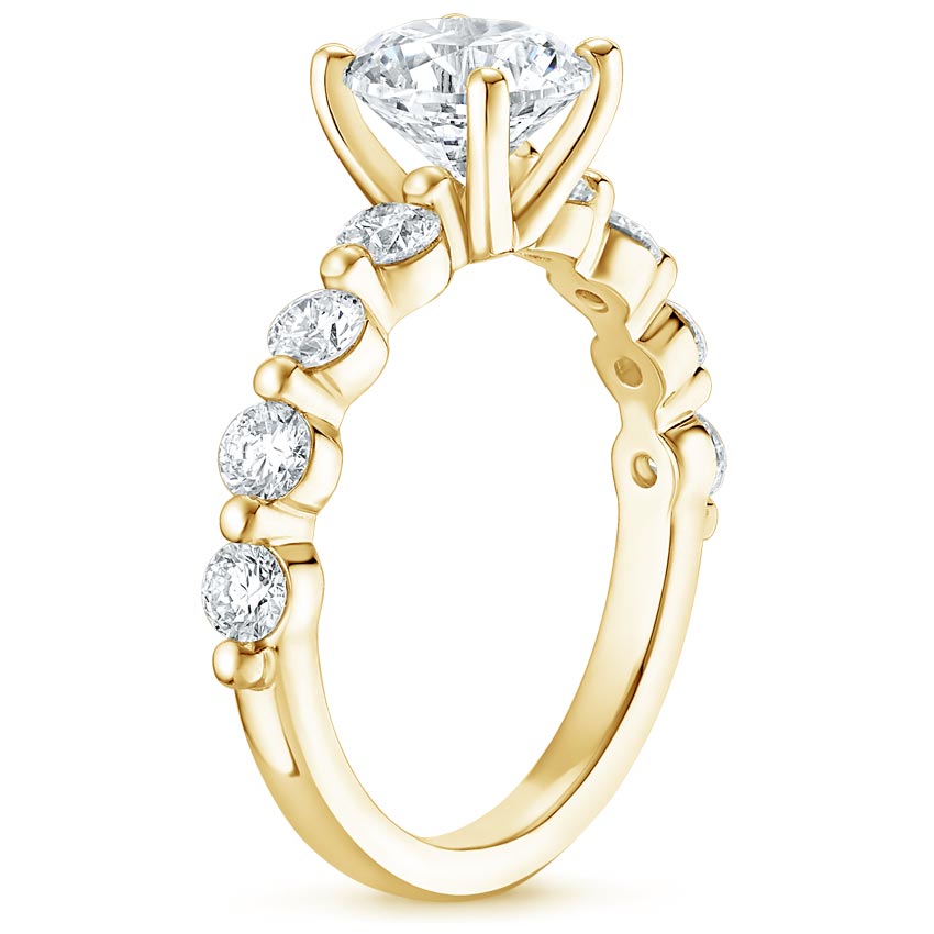18K Yellow Gold Monaco Diamond Ring (2/3 ct. tw.), large side view