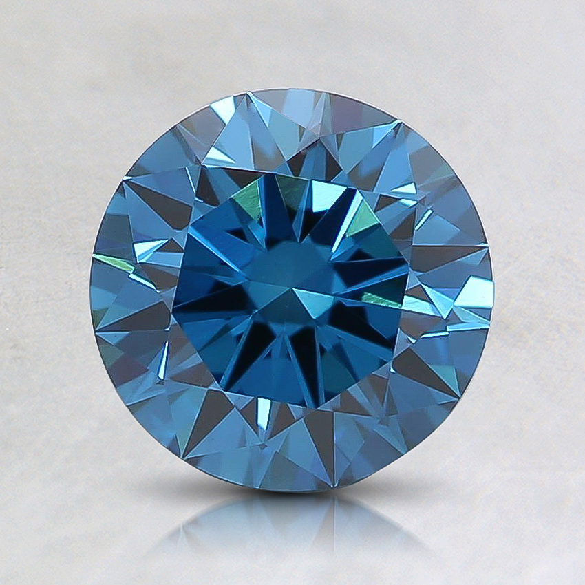1.27 Ct. Fancy Deep Greenish Blue Round Lab Grown Diamond