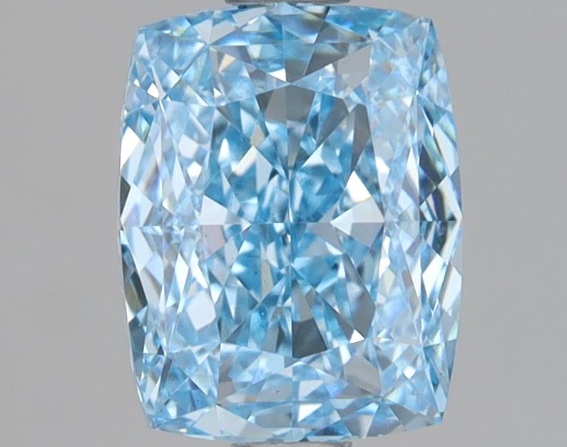 1.54 Ct. Fancy Vivid Blue Cushion Lab Grown Diamond