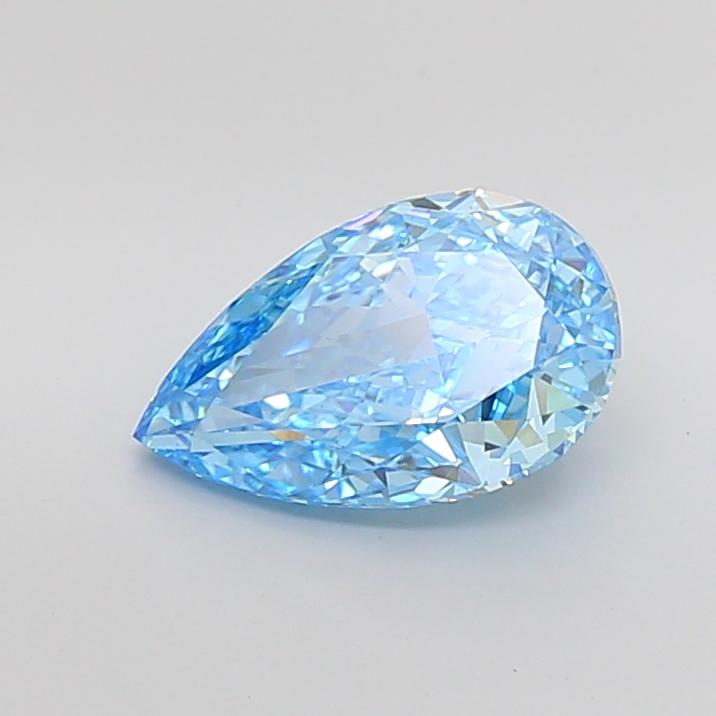 3.54 Ct. Fancy Vivid Blue Pear Lab Grown Diamond