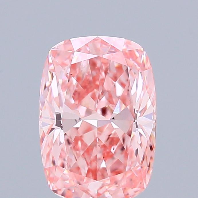 0.98 Ct. Fancy Vivid Pink Cushion Lab Grown Diamond