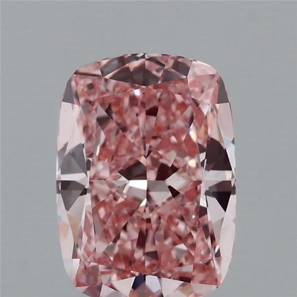 1.32 Ct. Fancy Vivid Pink Cushion Lab Grown Diamond