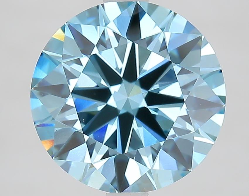 3.61 Ct. Fancy Vivid Blue Round Lab Grown Diamond