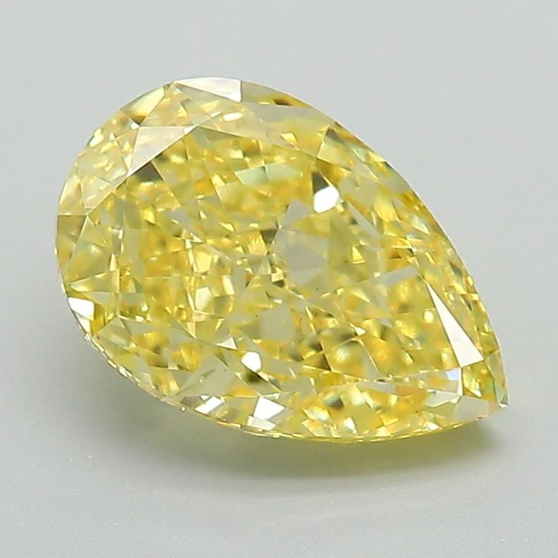 2.03 Ct. Fancy Intense Yellow Pear Lab Grown Diamond