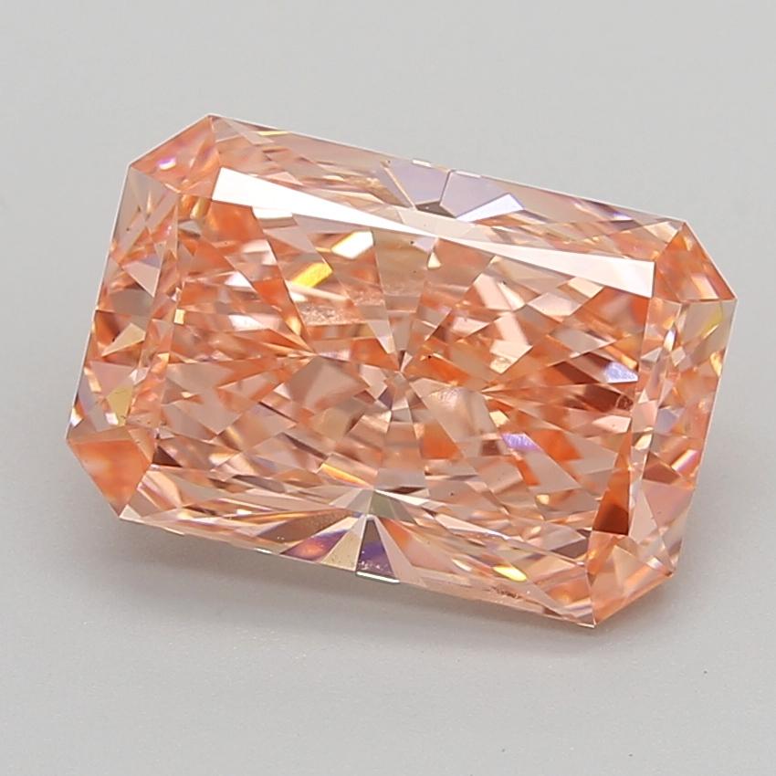 4.99 Ct. Fancy Vivid Pink Radiant Lab Grown Diamond