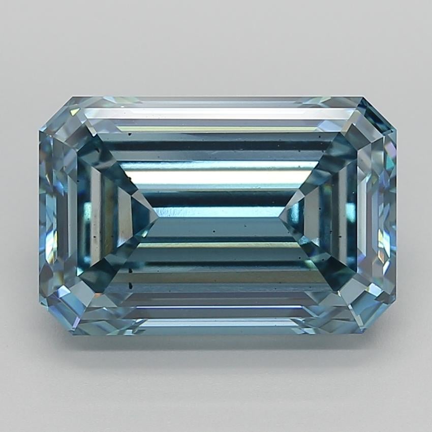 8.09 Ct. Fancy Vivid Blue Emerald Lab Grown Diamond