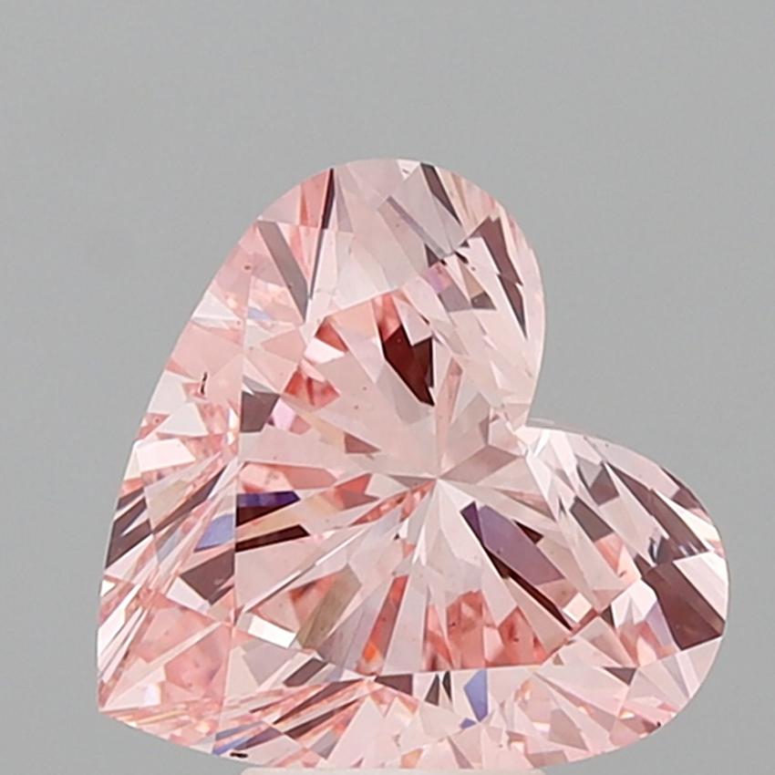 5.98 Ct. Fancy Intense Pink Heart Lab Grown Diamond