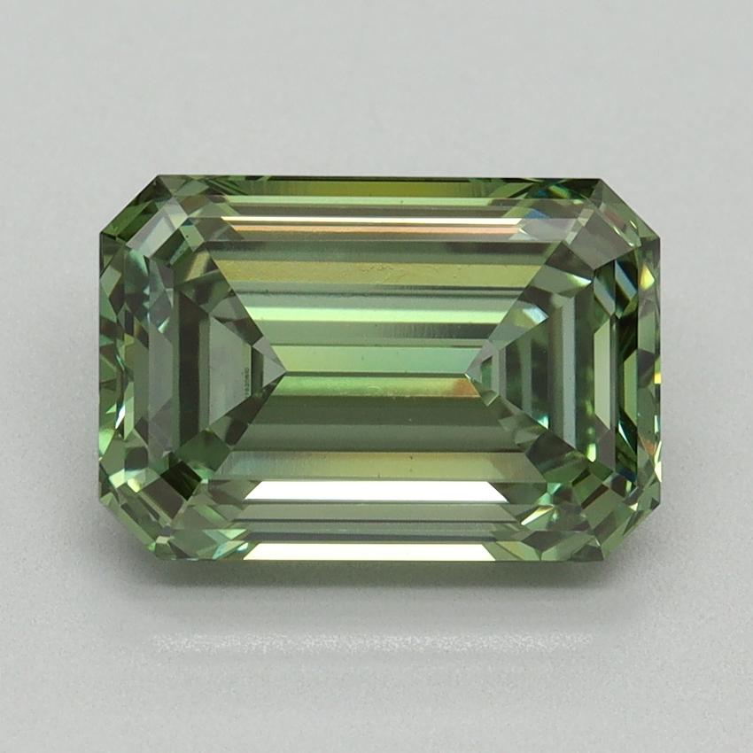 3.07 Ct. Fancy Vivid Green Emerald Lab Grown Diamond