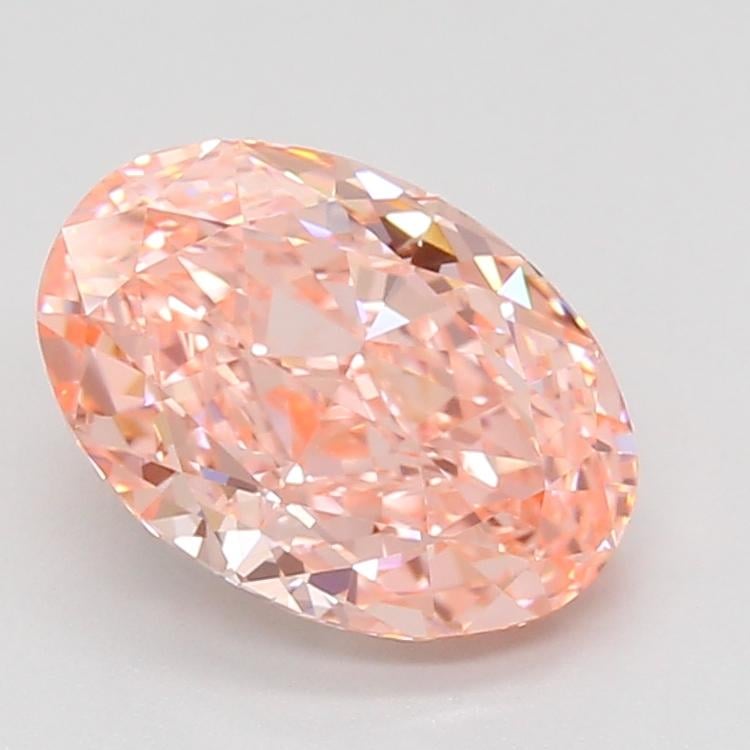 3.08 Ct. Fancy Vivid Pink Oval Lab Grown Diamond