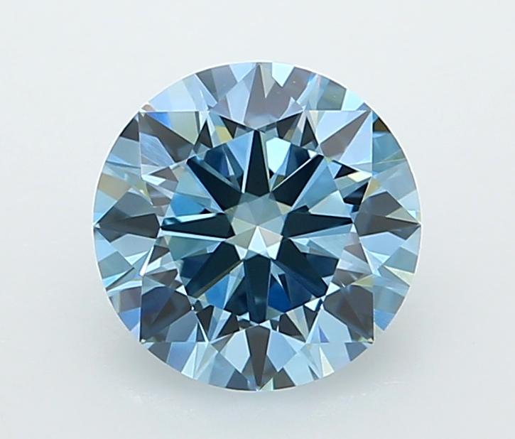 1.53 Ct. Fancy Vivid  Blue Round Lab Grown Diamond