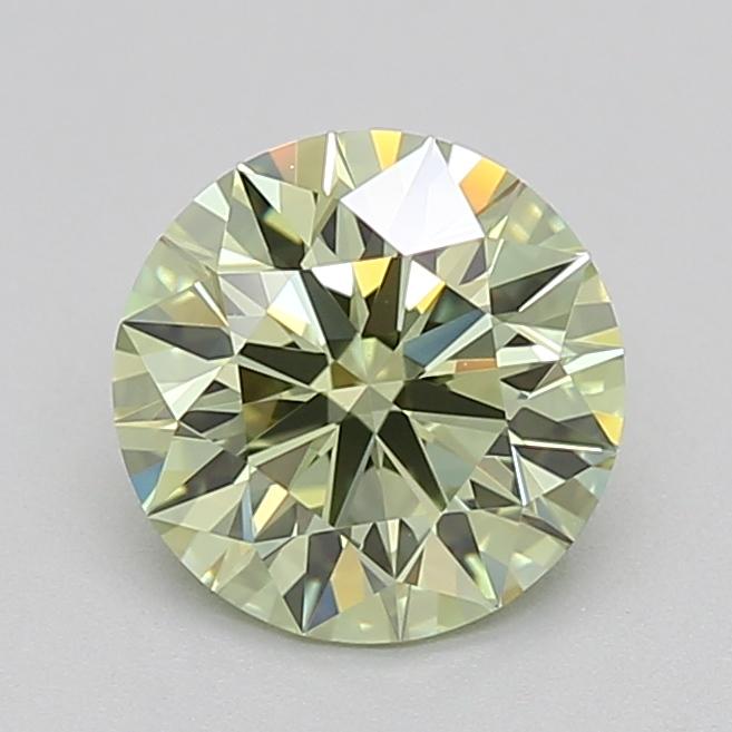 1.06 Ct. Fancy Vivid  Green Round Lab Grown Diamond