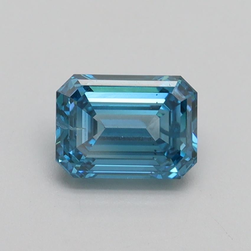 1.01 Ct. Fancy Vivid Blue Emerald Lab Grown Diamond