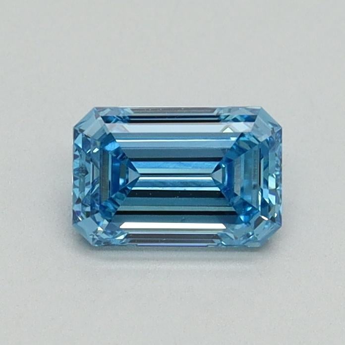 0.51 Ct. Fancy Vivid Blue Emerald Lab Grown Diamond